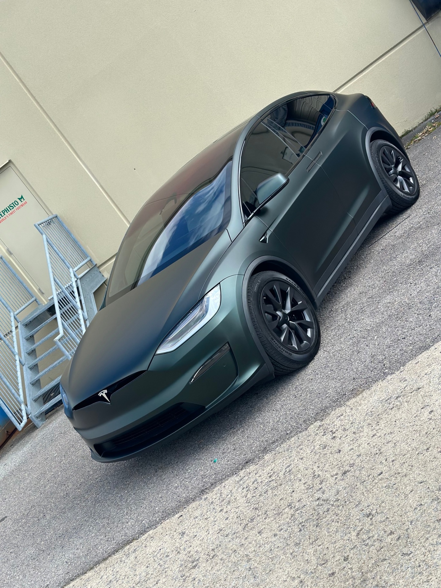 Tesla Model Y — Satin Forest Green