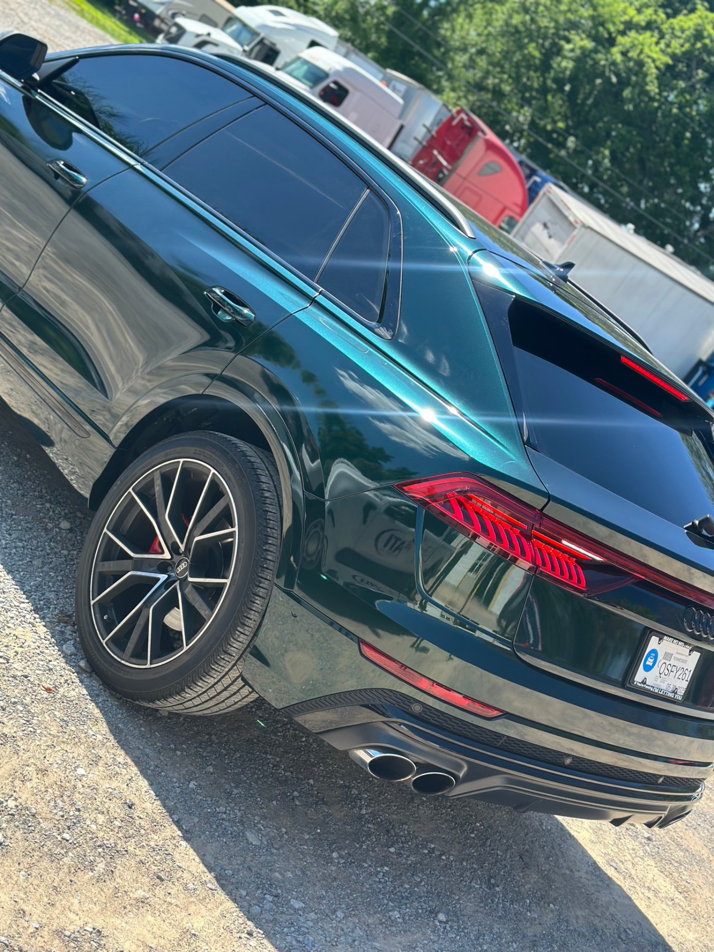 Audi SQ8 — Rear — Gloss Racing Green