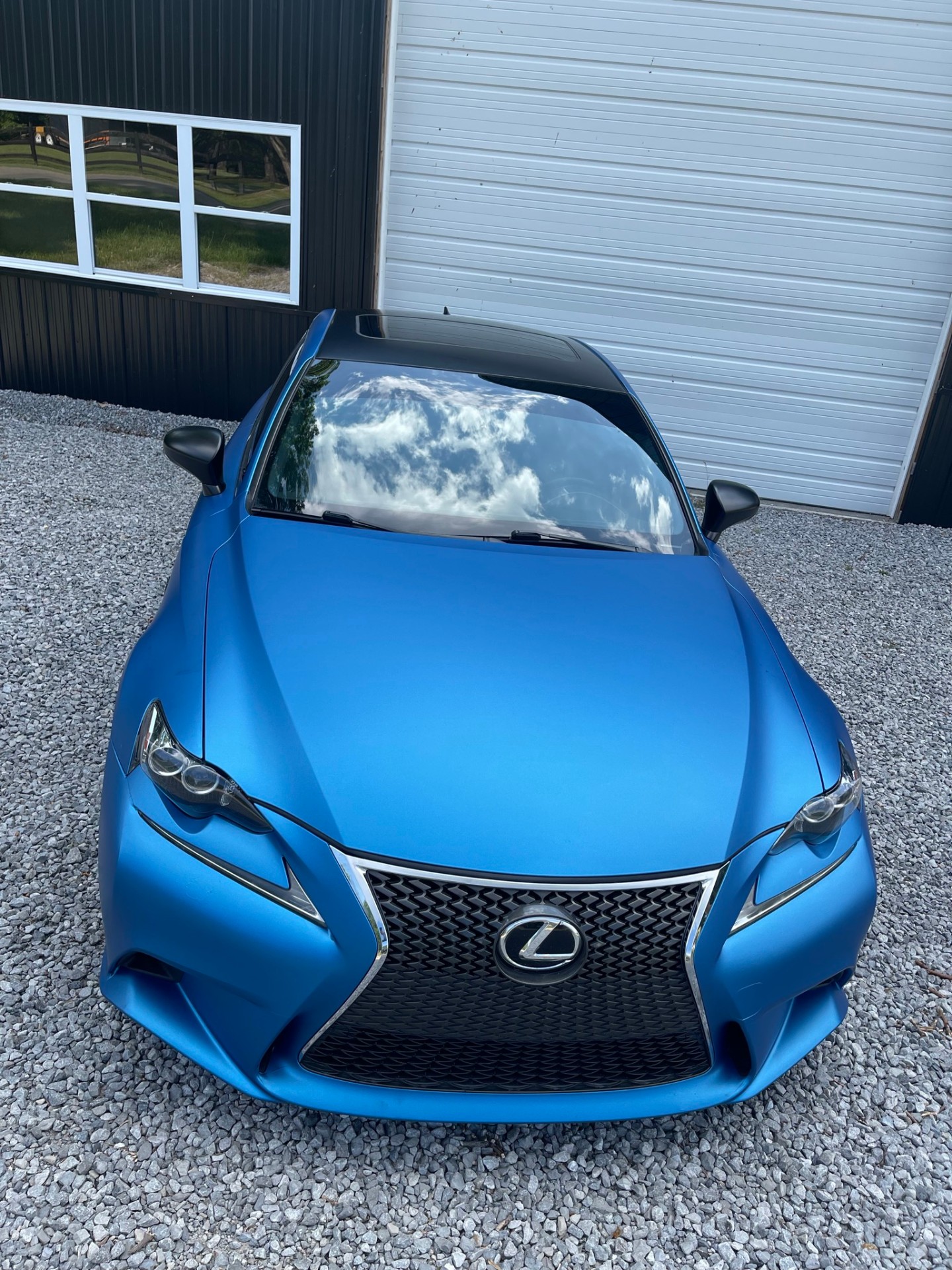 Lexus IS — Hood — Matte Blue Detail