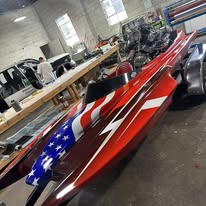 Performance Bass Boat — Custom Americana Wrap
