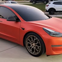 Tesla Model 3 — Satin Red Metallic
